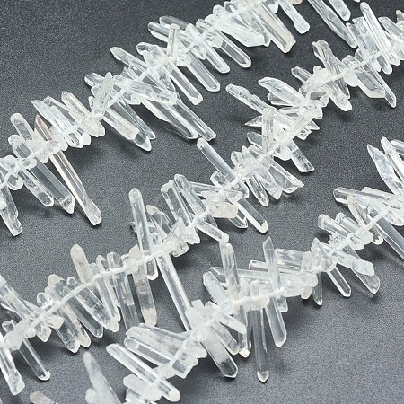 Natural Quartz Crystal Beads Strands G-P368-10-1