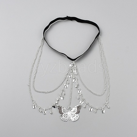 Alloy Sexy Elastic Multilayer Tassel Butterfly Leg Chain FIND-WH0152-847-1