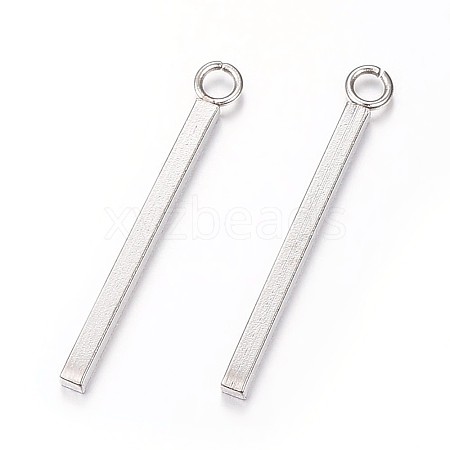 Tarnish Resistant 304 Stainless Steel Bar Pendants X-STAS-P186-05P-18mm-1