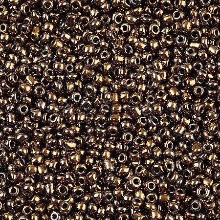 12/0 Metallic Colours Round Glass Seed Beads X-SEED-A009-2mm-601-1