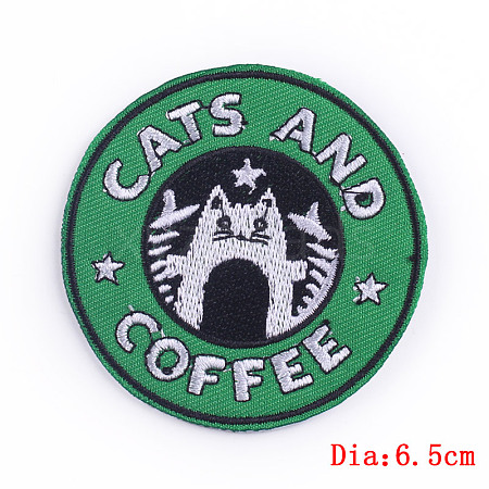 Cat Theme Computerized Embroidery Cloth Iron on/Sew on Patches PATC-PW0002-08A-1