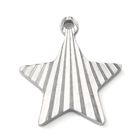 Non-Tarnish 304 Stainless Steel Pendants STAS-D025-04P-01-1