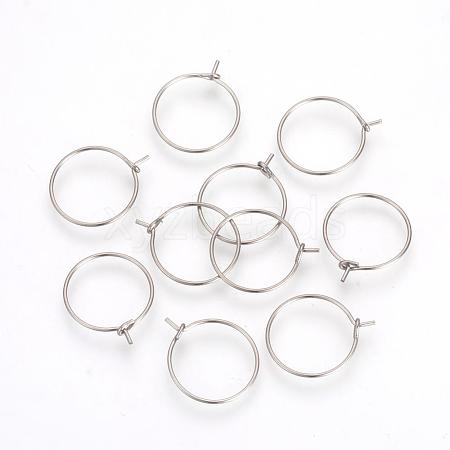 304 Stainless Steel Hoop Earrings X-STAS-R071-31-1