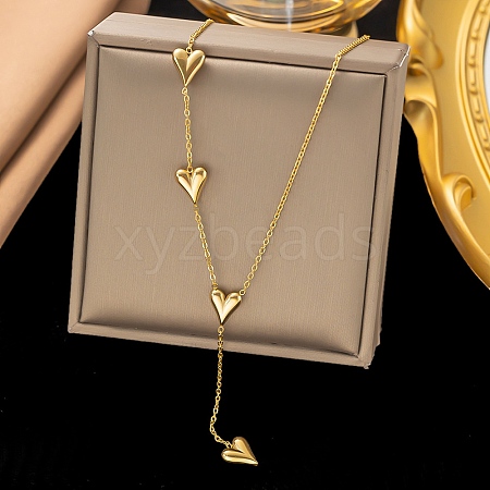 304 Stainless Steel Pendant Necklaces NJEW-P302-02G-1