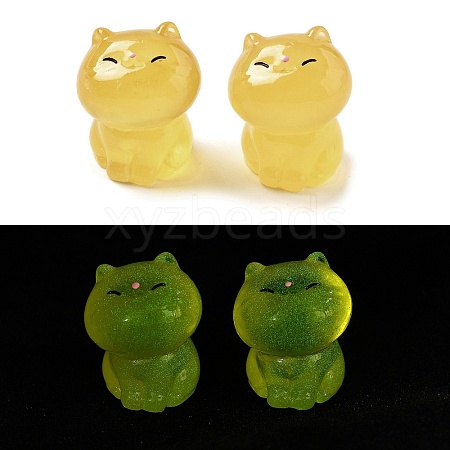 Luminous Resin Cute Little Cat Ornaments RESI-R459-01C-1