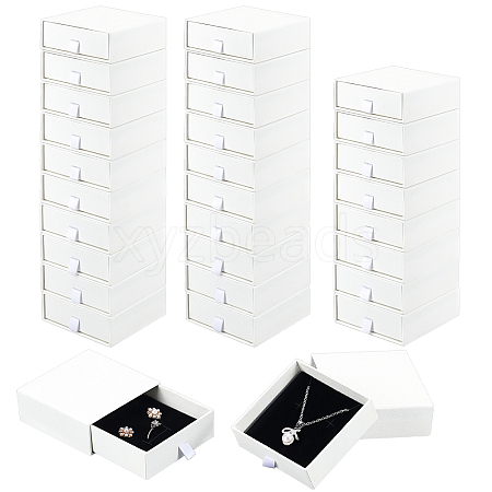 Paper Jewelry Drawer Boxes LS-CON-WH0085-203B-1