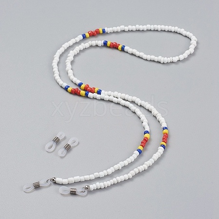 Glass Seed Bead Eyeglasses Chains AJEW-EH00006-03-1