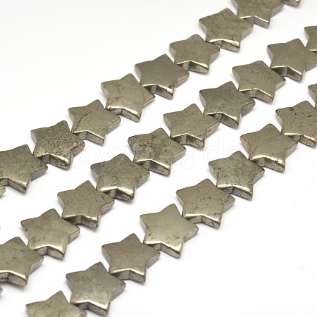 Star Natural Pyrite Beads Strands G-I125-115B-1