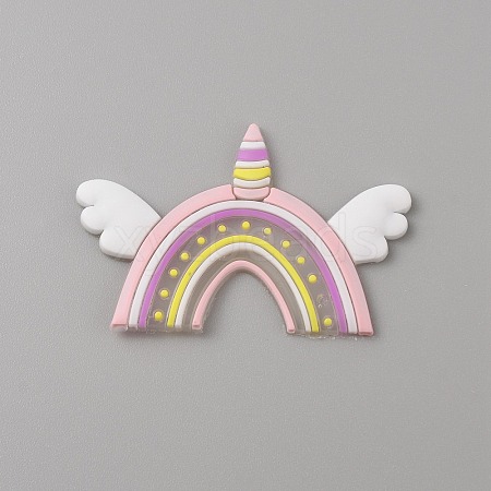 PVC Plastic Cabochons SIL-WH0019-15H-1