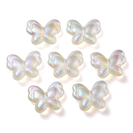 UV Plating Luminous Transparent Acrylic Beads OACR-P010-11C-1