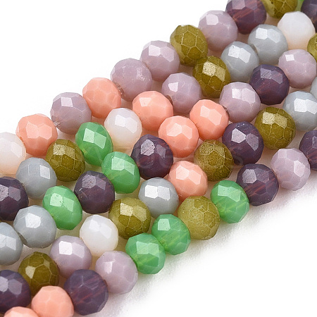 Opaque Glass Beads Strands GLAA-N041-005B-02-1