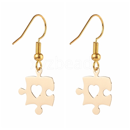 Brass Best Friend Dangle Earrings for Friendship Gifts EJEW-JE04545-02-1