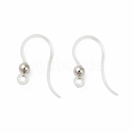 Transparent Resin Earring Hooks LS-RESI-G050-01P-1