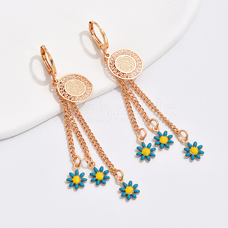 Fashionable Classic Tassel Earrings with High-end Gold Plating SM6995-1