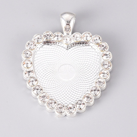 Alloy Pendant Cabochon Settings ALRI-TAC0001-07S-1