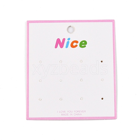 Rectangle Paper Earring Display Cards CDIS-T004-04-1