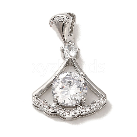 Micro Pave Cubic Zirconia Pendants KK-S351-01P-02-1