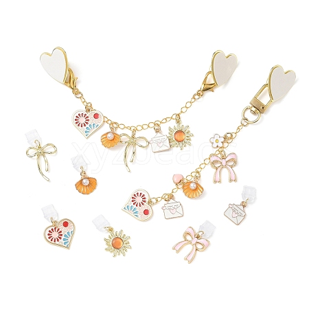 8Pcs PVC Mobile Dustproof Plugs and Iron Cell Phone Holder Stand Sets HJEW-NB00340-1