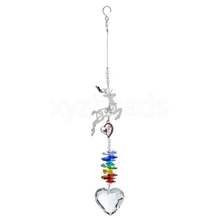 Heart Glass Suncatcher for Windows Rainbow Maker PW-WGC708C-01-1