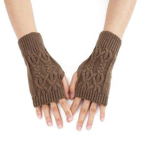 Acrylic Fiber Yarn Knitting Fingerless Gloves COHT-PW0002-10F-1