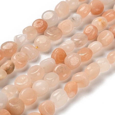 Natural Pink Aventurine Beads Strands G-P497-01E-82A-1