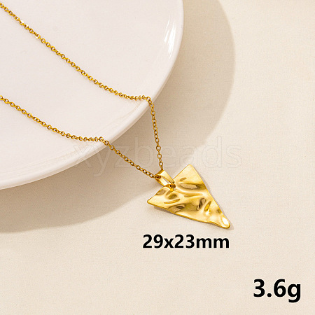 Stainless Steel Triangle Pendant Necklaces FU8631-8-1