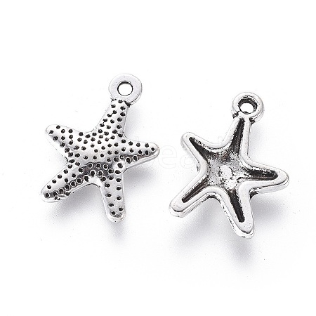 Tibetan Style Alloy Starfish/Sea Stars Charms LS-LF0463Y-NF-1