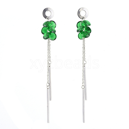 304 Stainless Steel Dangle Stud Earring EJEW-JE04140-01-1