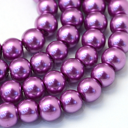 Baking Paint Glass Pearl Bead Strands LS-HY-Q003-3mm-16-1