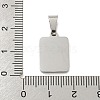 304 Stainless Steel Pave Natural White Shell Pendants STAS-S130-03P-T-3