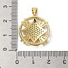 Brass Cubic Zirconia Pendants KK-K275-20G-3