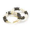 Porcelain Beaded Huggie Hoop Earrings for Women X1-EJEW-C003-01A-RS-2