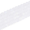 Frosted Imitation Jade Glass Beads Strands GLAA-T032-J4mm-MBB01-2