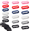 18Pcs 18 Styles Silicone Replacement Watch Band Strap Loops FIND-DR0001-82-1