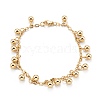 Vacuum Plating 304 Stainless Steel Charm Bracelets STAS-A052-17G-1