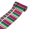 2Rolls 2 Styles Stripe Pattern Printed Polyester Grosgrain Ribbon OCOR-TA0001-37M-8