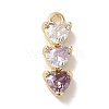 Brass Cubic Zirconia Pendants KK-G499-07G-04-1