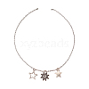 100Pcs 10 Styles Tibetan Style Alloy Star Charms TIBEP-CJ0001-48-8