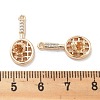 Rack Plating Brass Clear Cubic Zirconia Pendants KK-M102-23G-A-3