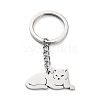 Non-Tarnish Animal 304 Stainless Steel Pendant Keychains KEYC-P017-A02-1