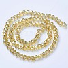 Electroplate Glass Beads Strands EGLA-A034-T1mm-B18-2