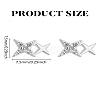 1 Pair Brass Rhinestone Stud Earrings EJEW-LP0004-80-2