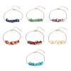 7Pcs 7 Style Natural & Synthetic Mixed Gemstone Chip Beaded Bracelets Set BJEW-JB08082-1