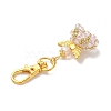 Angel Glass & Alloy Pendant Decorations HJEW-MZ00360-09-4