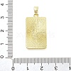 Rack Plating Brass Micro Pave Clear Cubic Zirconia Pendants KK-S371-02G-03-3