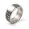 Steampunk Style 304 Stainless Steel Wide Band Rings RJEW-R316-01AS-B-3