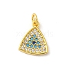 Real 18K Gold Plated Rack Plating Brass Micro Pave Cubic Zirconia Pendants Charms KK-S396-01E-1