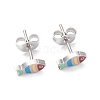 3 Pairs 3 Style Enamel Fish Dangle Hoop Earrings EJEW-B020-23P-2