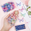 SUNNYCLUE 180Pcs 9 Style Two Tone Polyester Fabric Wings Crafts Decoration FIND-SC0004-16-3