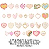 29Pcs 29 Styles Light Gold Alloy Enamel Pendants ENAM-YW0002-42-4